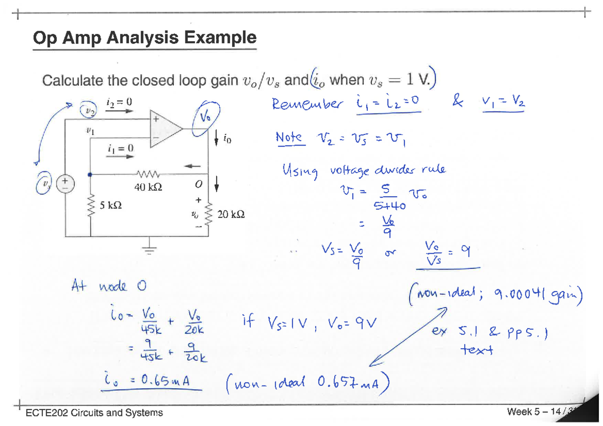 Seminar assignments op amp analysis example answers ECTE202 Studocu
