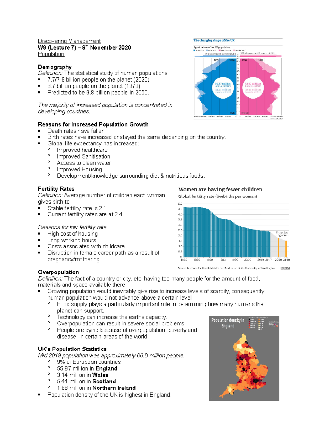 Term 1 Week 8 Discovering Management Lecture Notes - Discovering ...