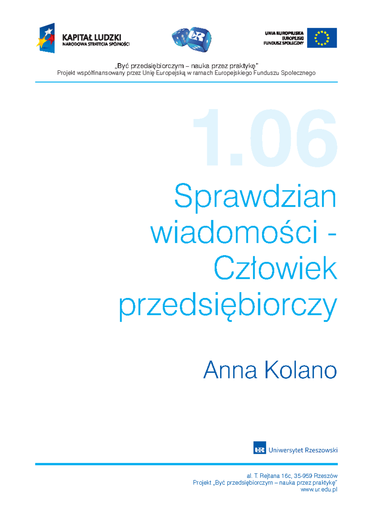 Podstawy Przedsiębiorczości Sprawdzian 2 Dział www.studocu.com