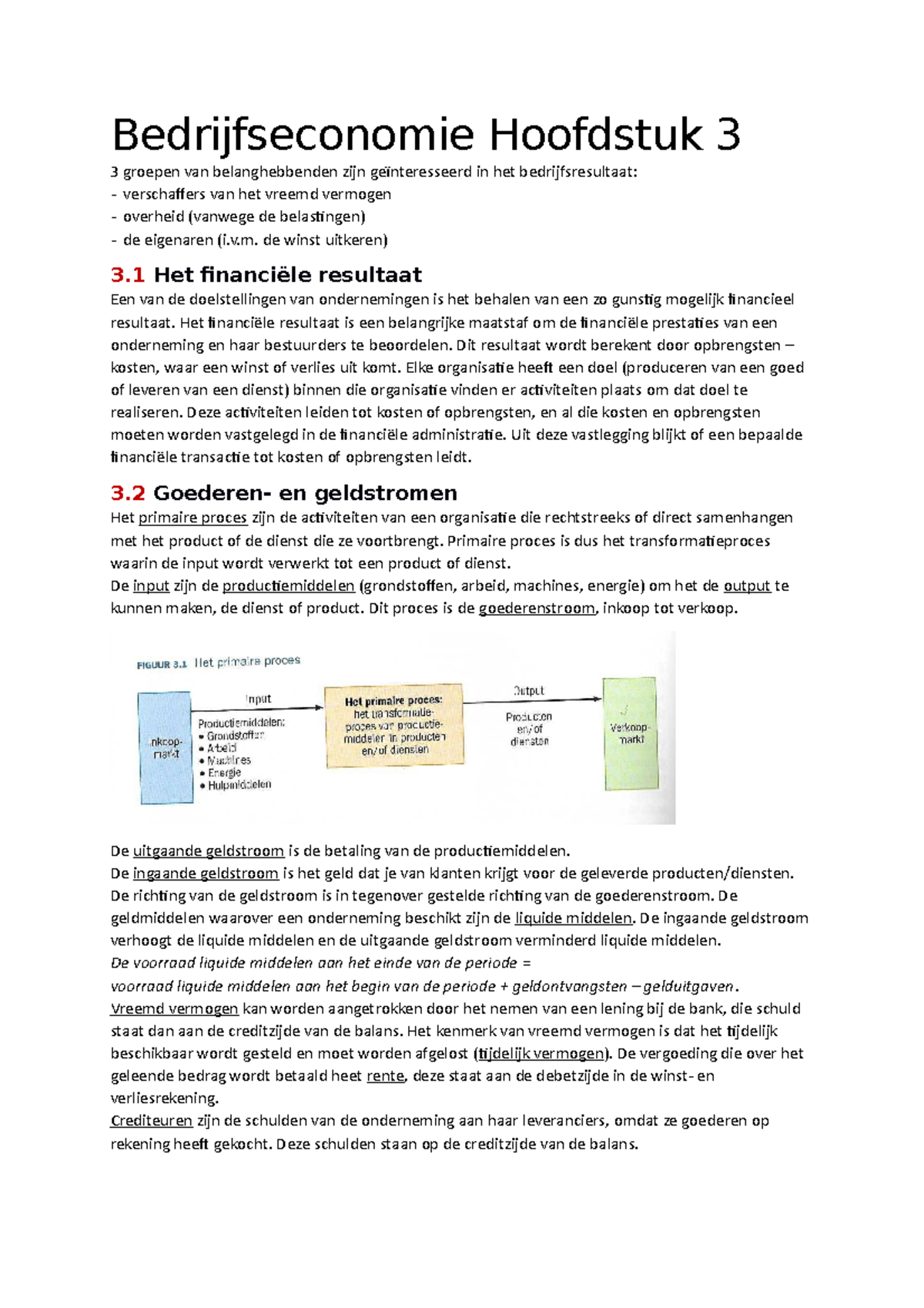 Samenvatting Bedrijfseconomie H3 - Bedrijfseconomie Hoofdstuk 3 3 ...