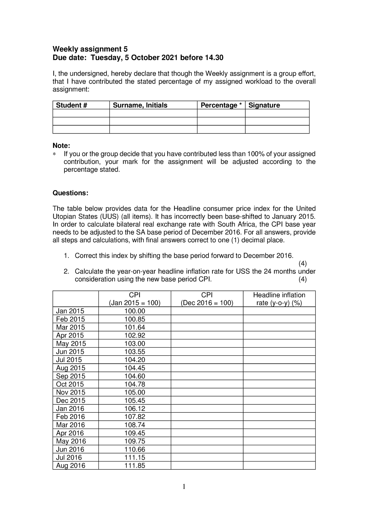 special assignment june 2021