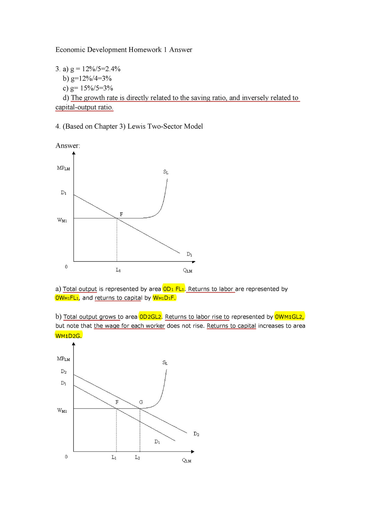 development economics homework