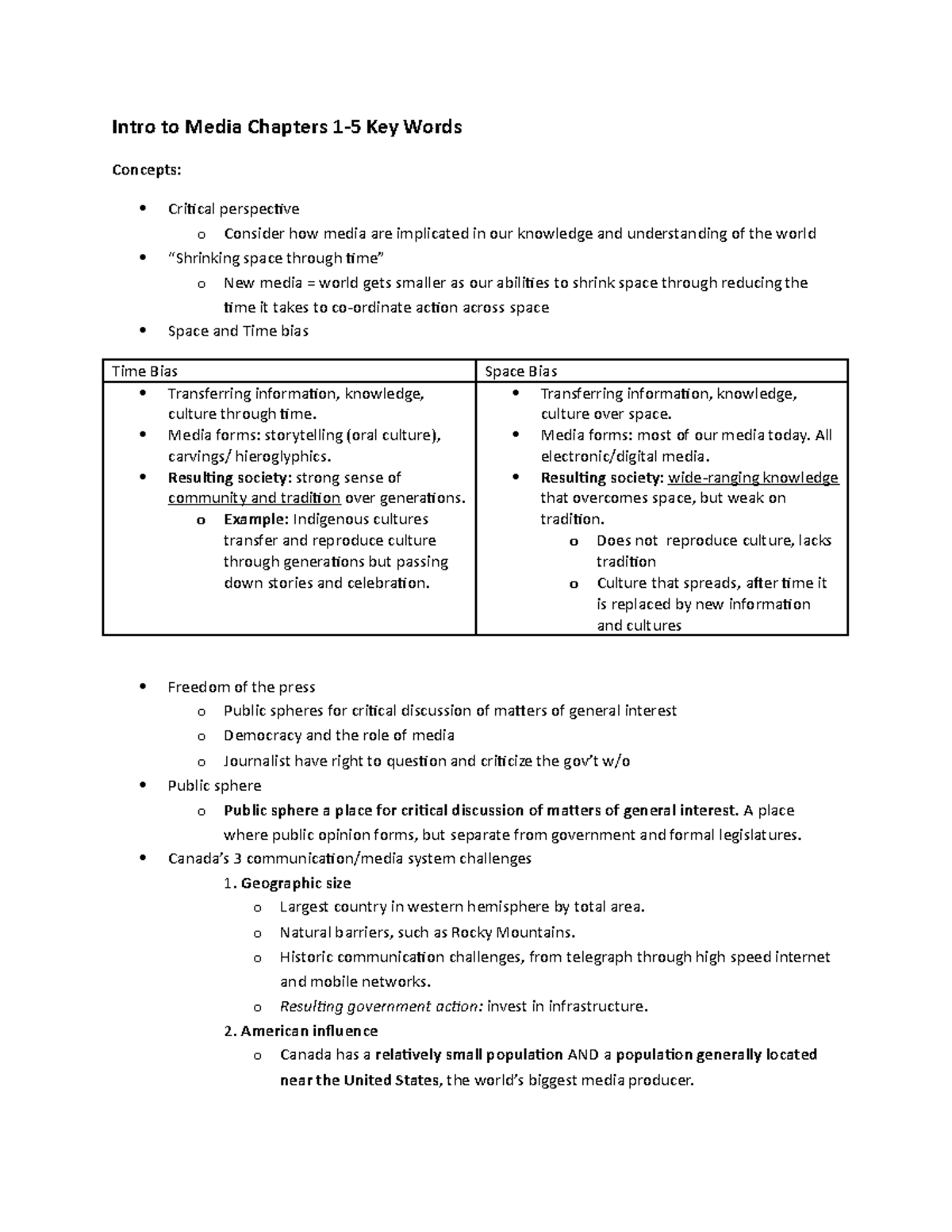 Intro to Media Chapters 1 to 5 Midterm Review - Intro to Media Chapters ...
