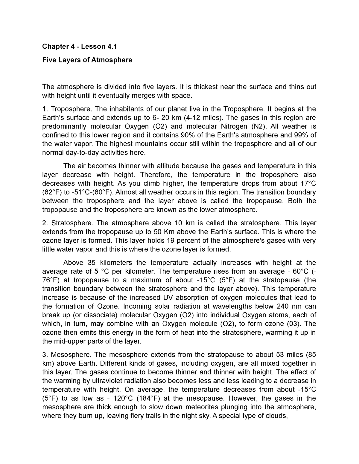 lesson-4-1-five-layers-of-atmosphere-chapter-4-lesson-4-five