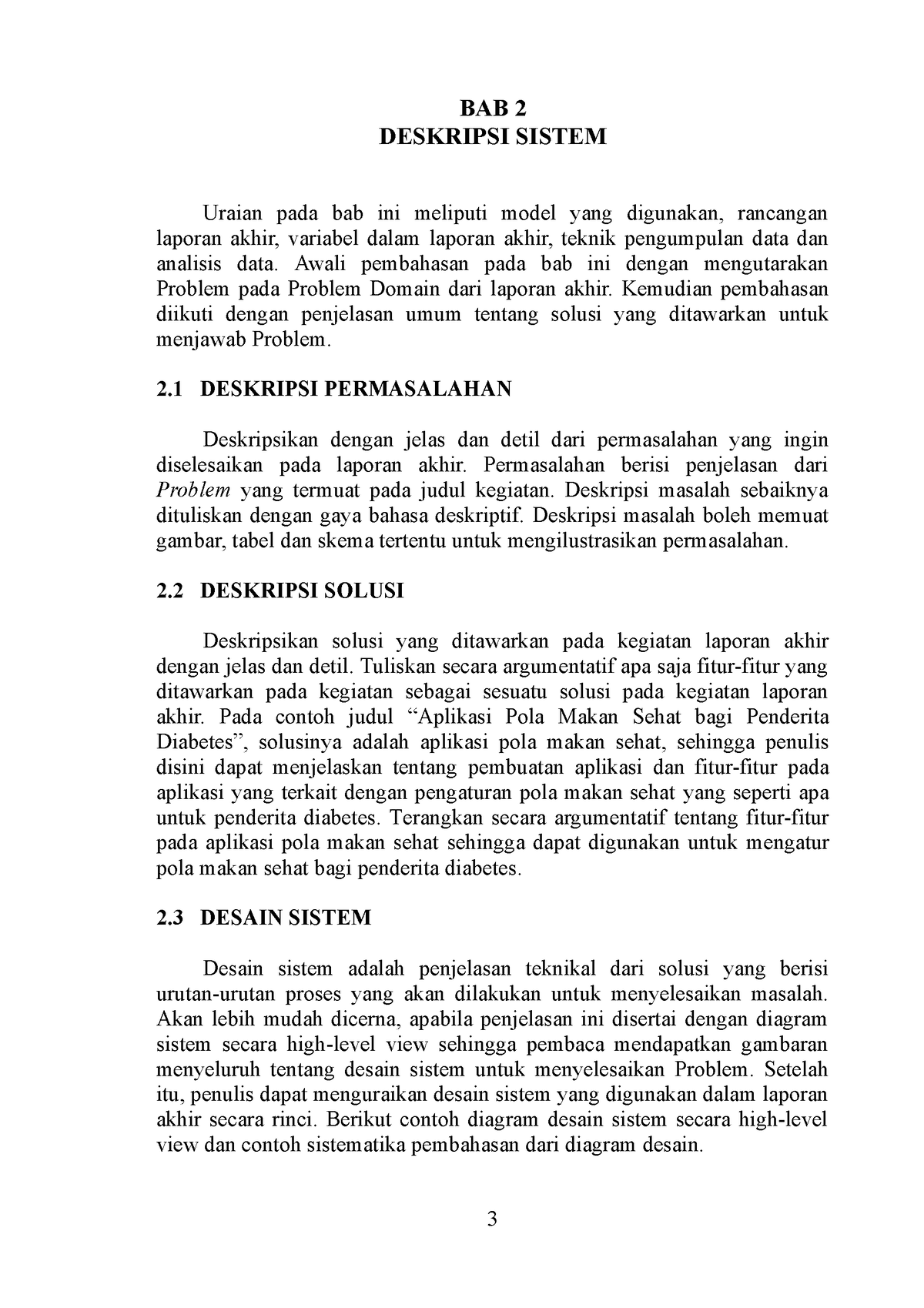 C. Bab 2 - Prosedur Penulisan Bab 2 - BAB 2 DESKRIPSI SISTEM Uraian ...