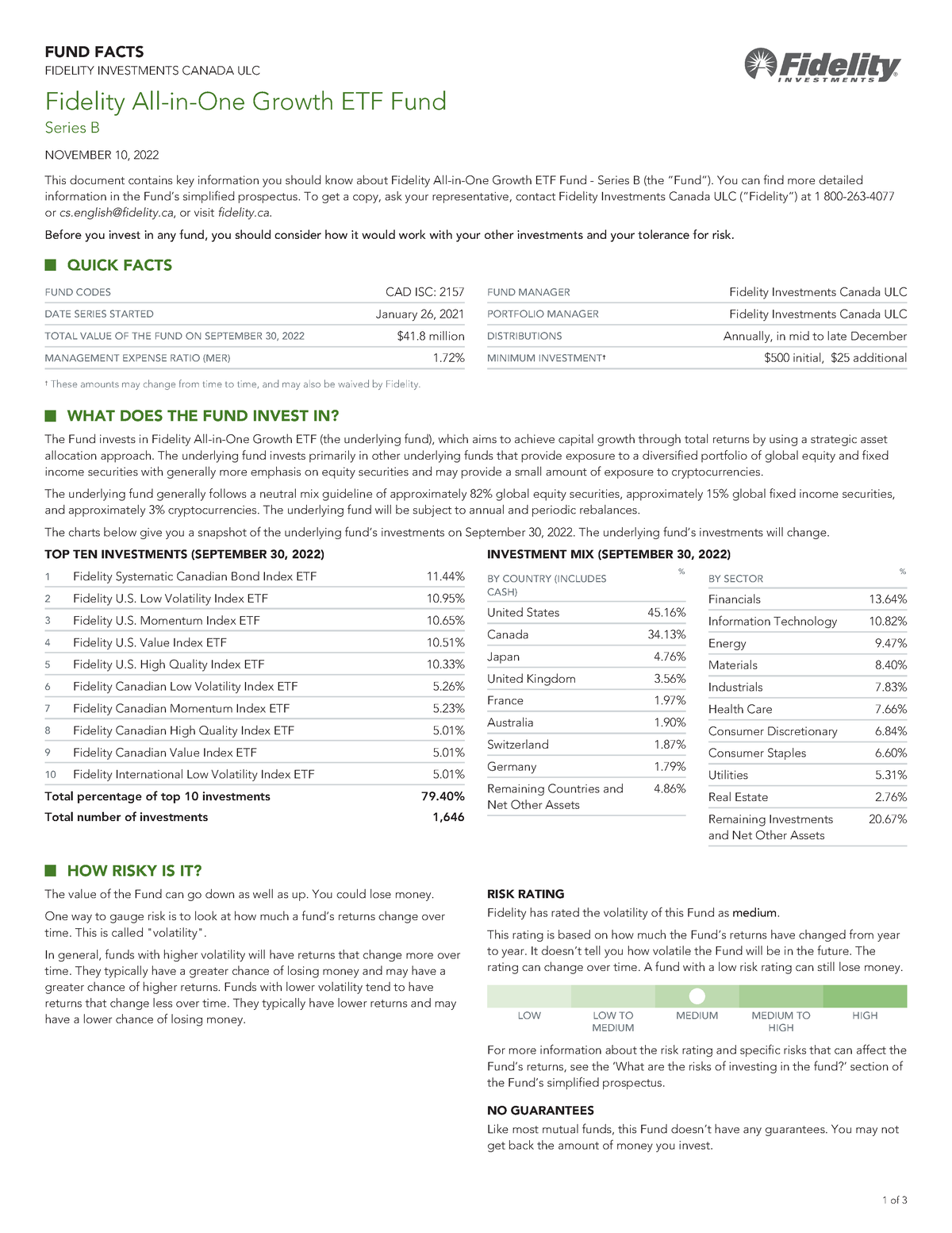 Fkiqx Fund Fact Sheet