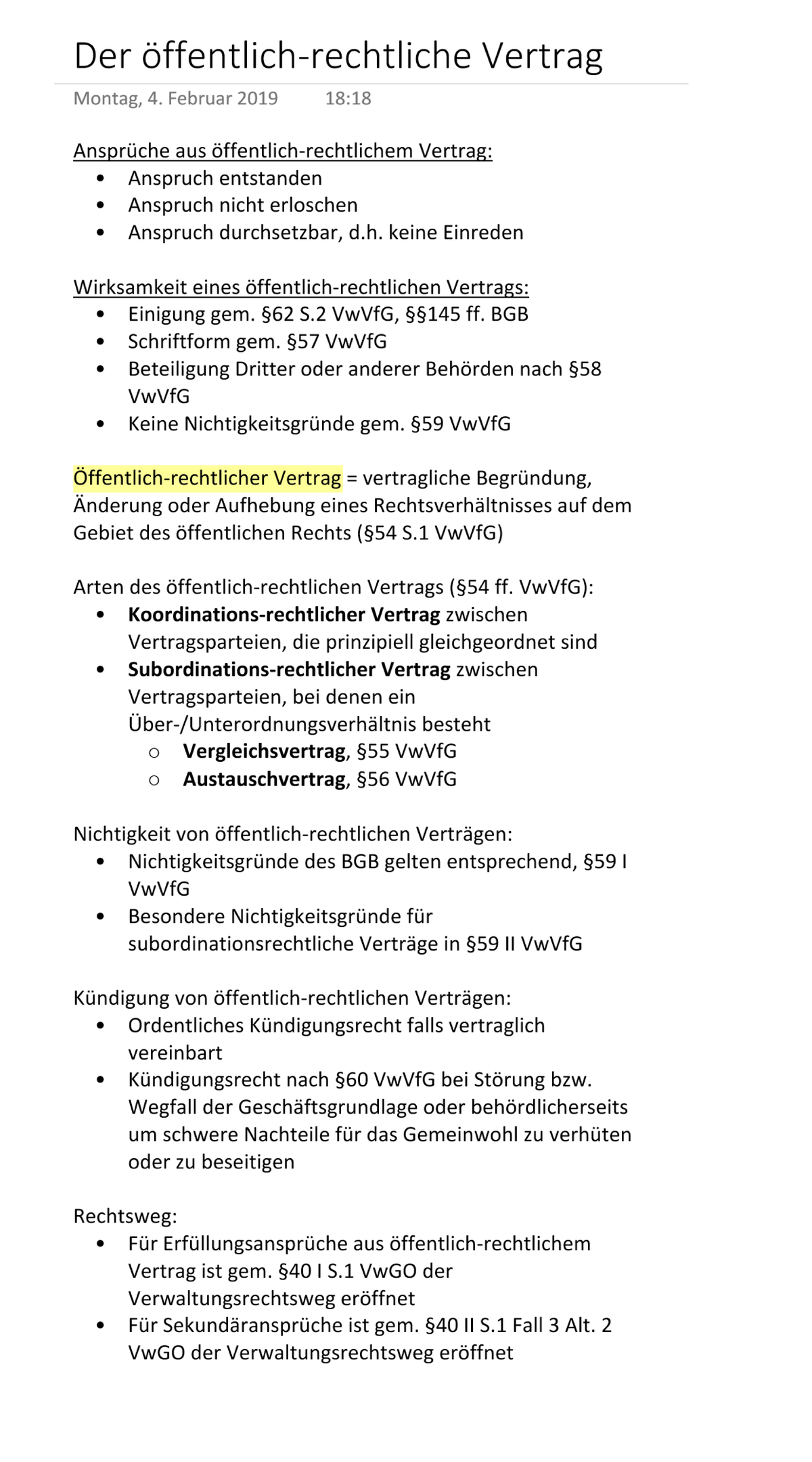 Beispiel öffentlich Rechtlicher Vertrag Der öffentlich-rechtliche Vertrag - Der ('jffentlich-rechtliche Vertrag