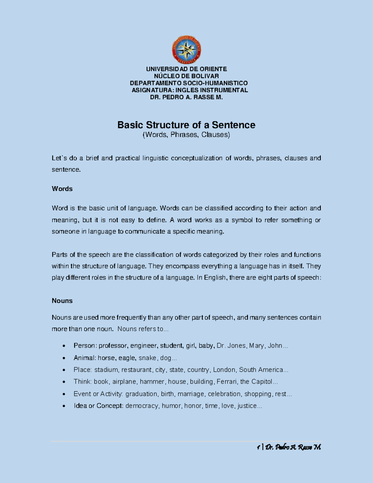 1 Guide Words, phrases, clauses and sentences 231107 110110