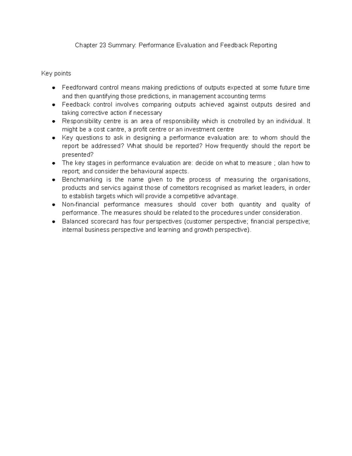 Chapter 23 Summary Performance Evaluation and Feedback Reporting - It ...