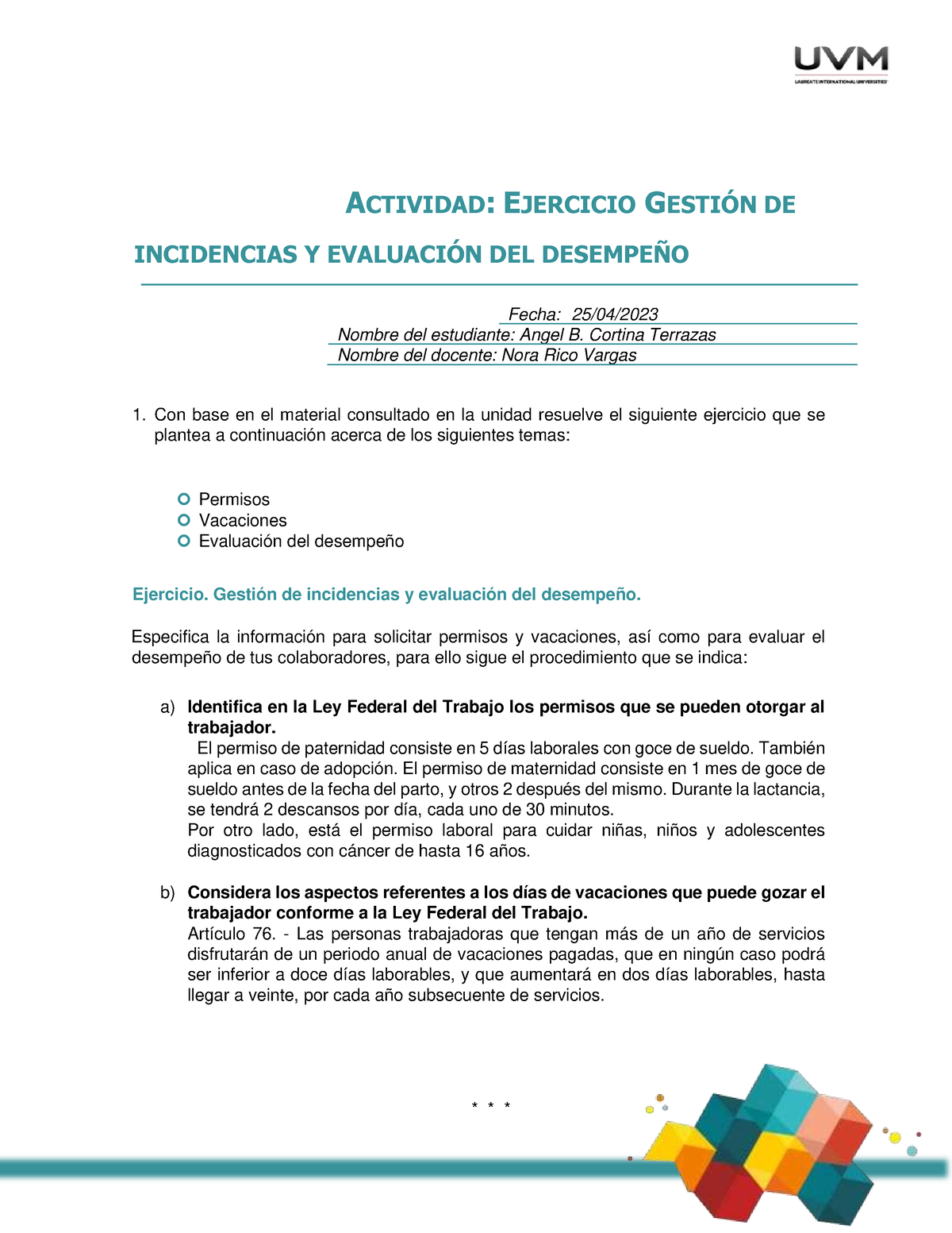 A11 ABCT - Caso - ACTIVIDAD: EJERCICIO GESTI”N DE INCIDENCIAS Y ...