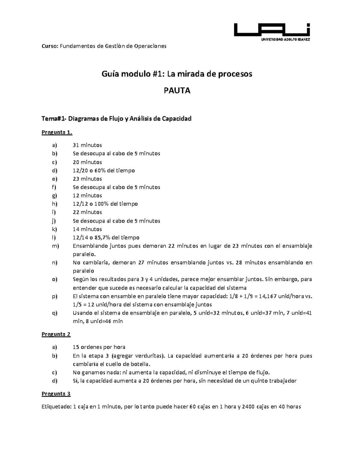 Guia 1 Procesos Pauta - Curso: Fundamentos De Gestión De Operaciones ...