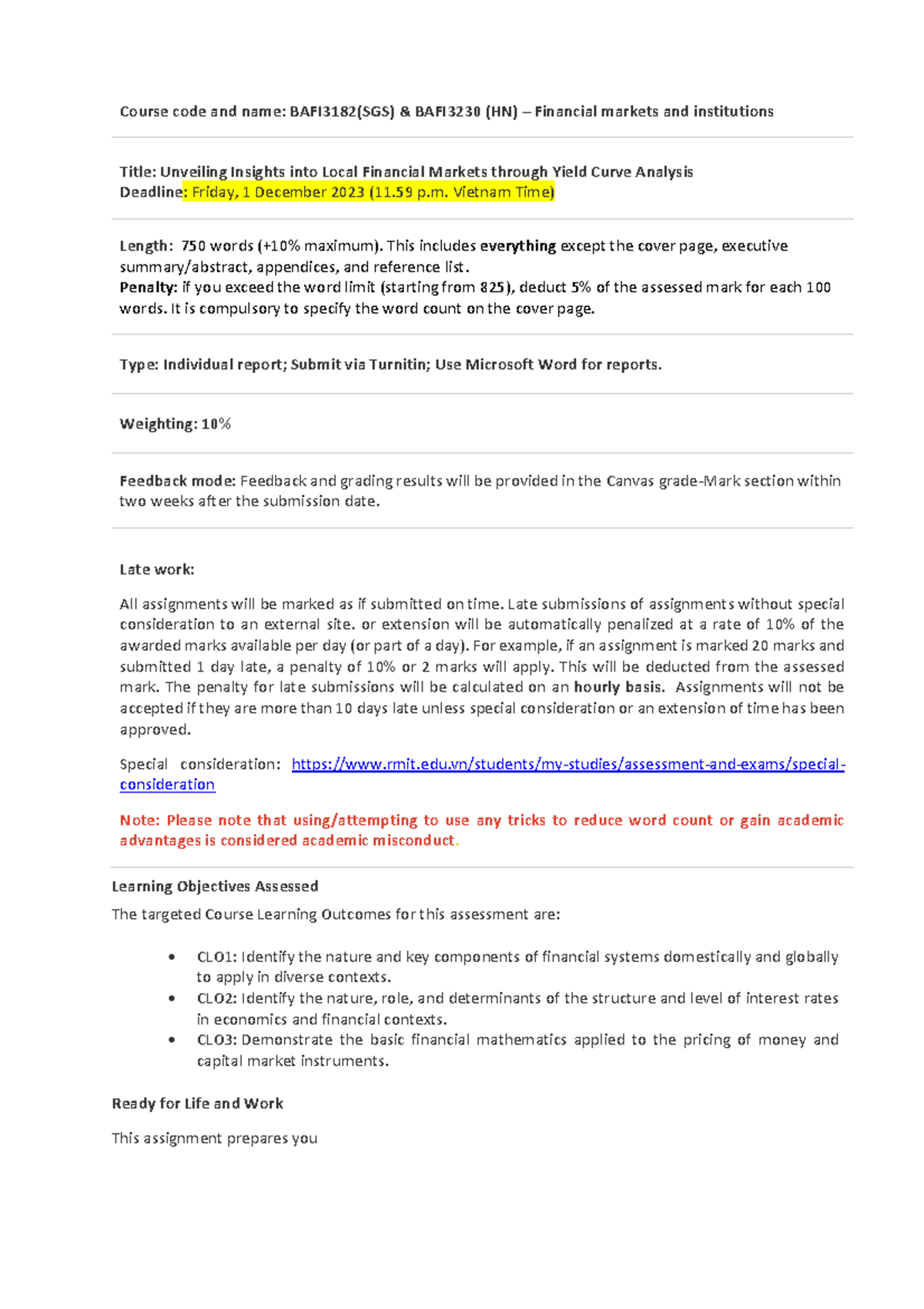 Assessment 1- Unveiling Insights into Financial Markets through Yield ...