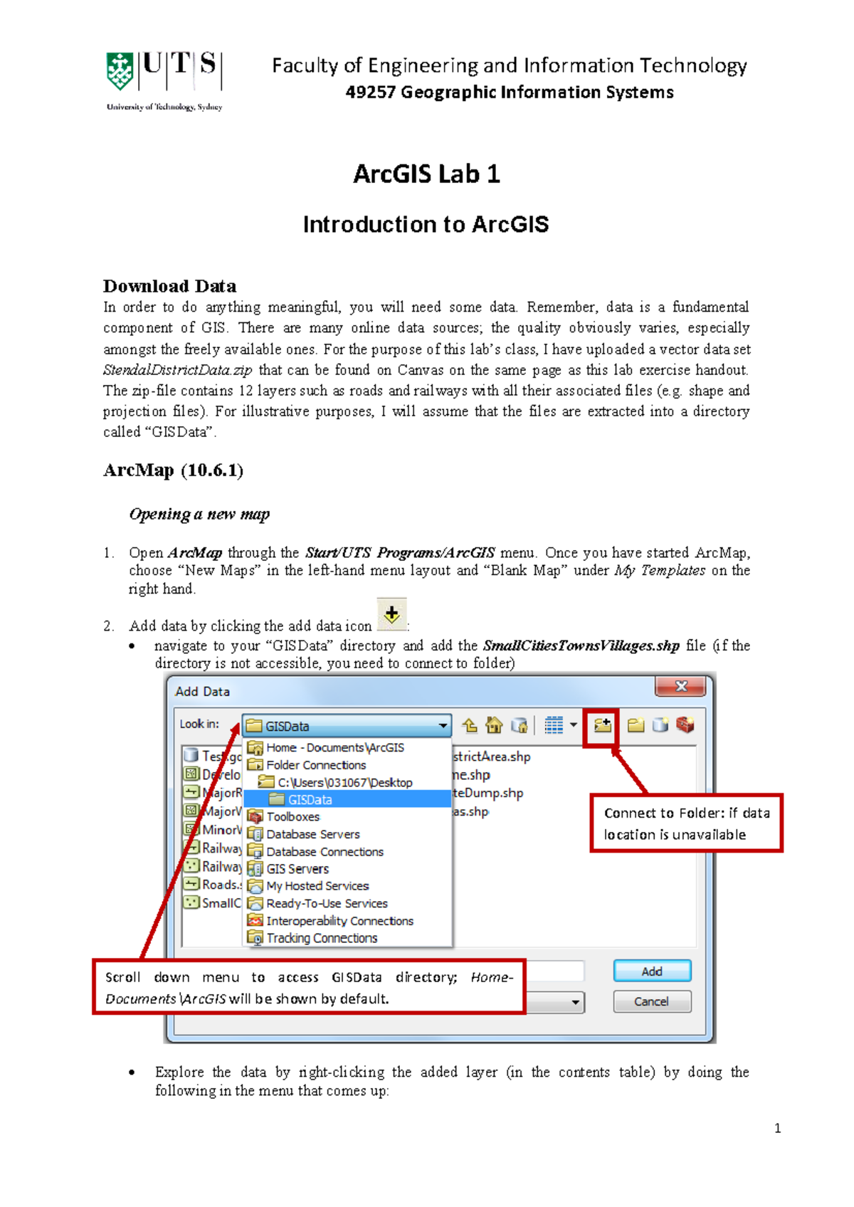 Introductionto Arc GIS - 49257 Geographic Information Systems ArcGIS ...