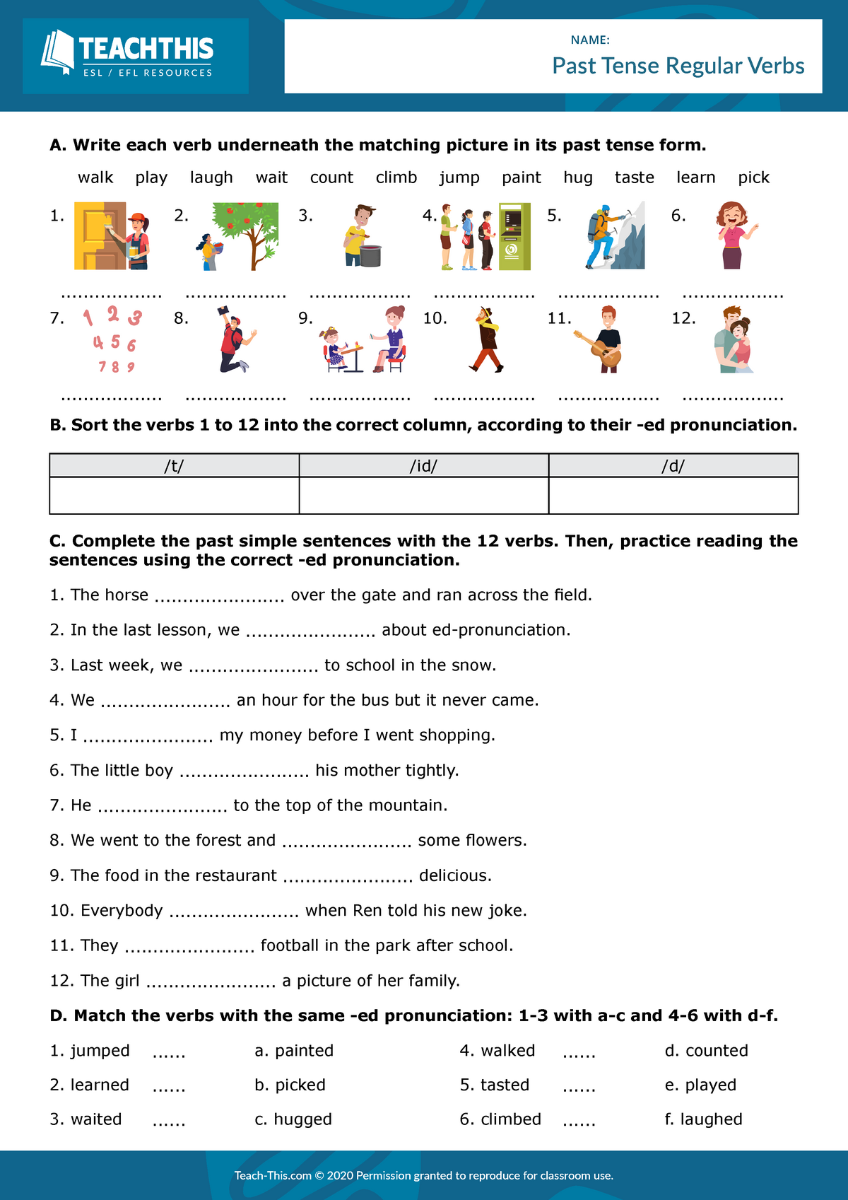 past-tense-regular-verbs-interactive-worksheet-esl-efl-resources