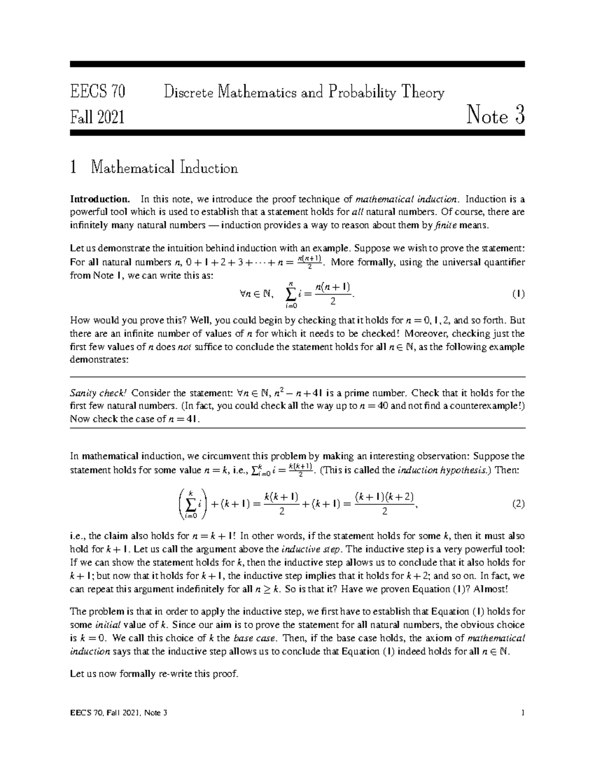 Propositional logic discrete notes for fall 2021 eecs 70 discrete