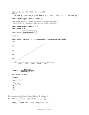 Ps2 2011 - Mathematica-based homework and key - BIOCHEM 451, Physical ...