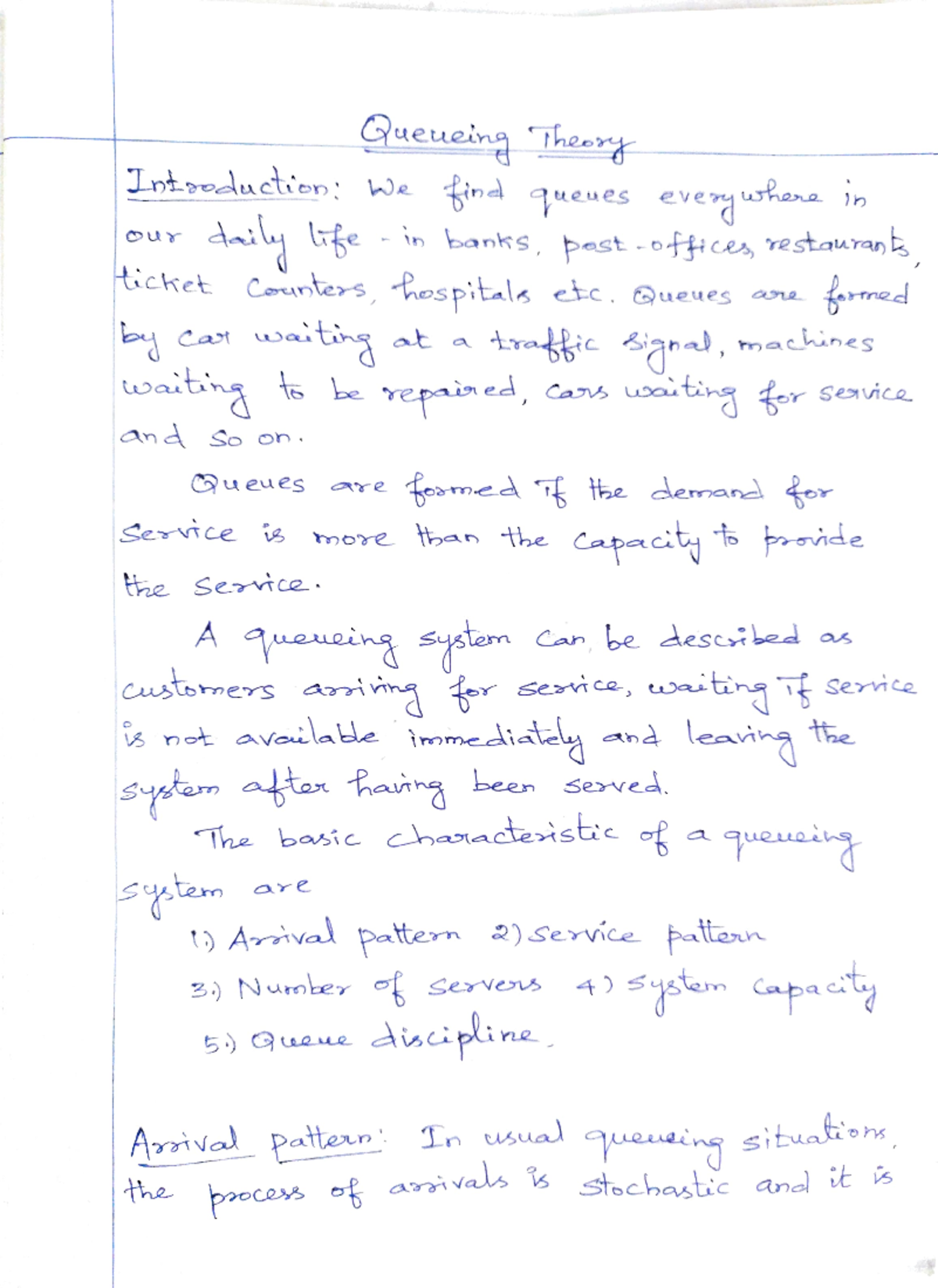 Unit IV-PQT notes - daa - Gueueing Lntreduction; We find queues ...