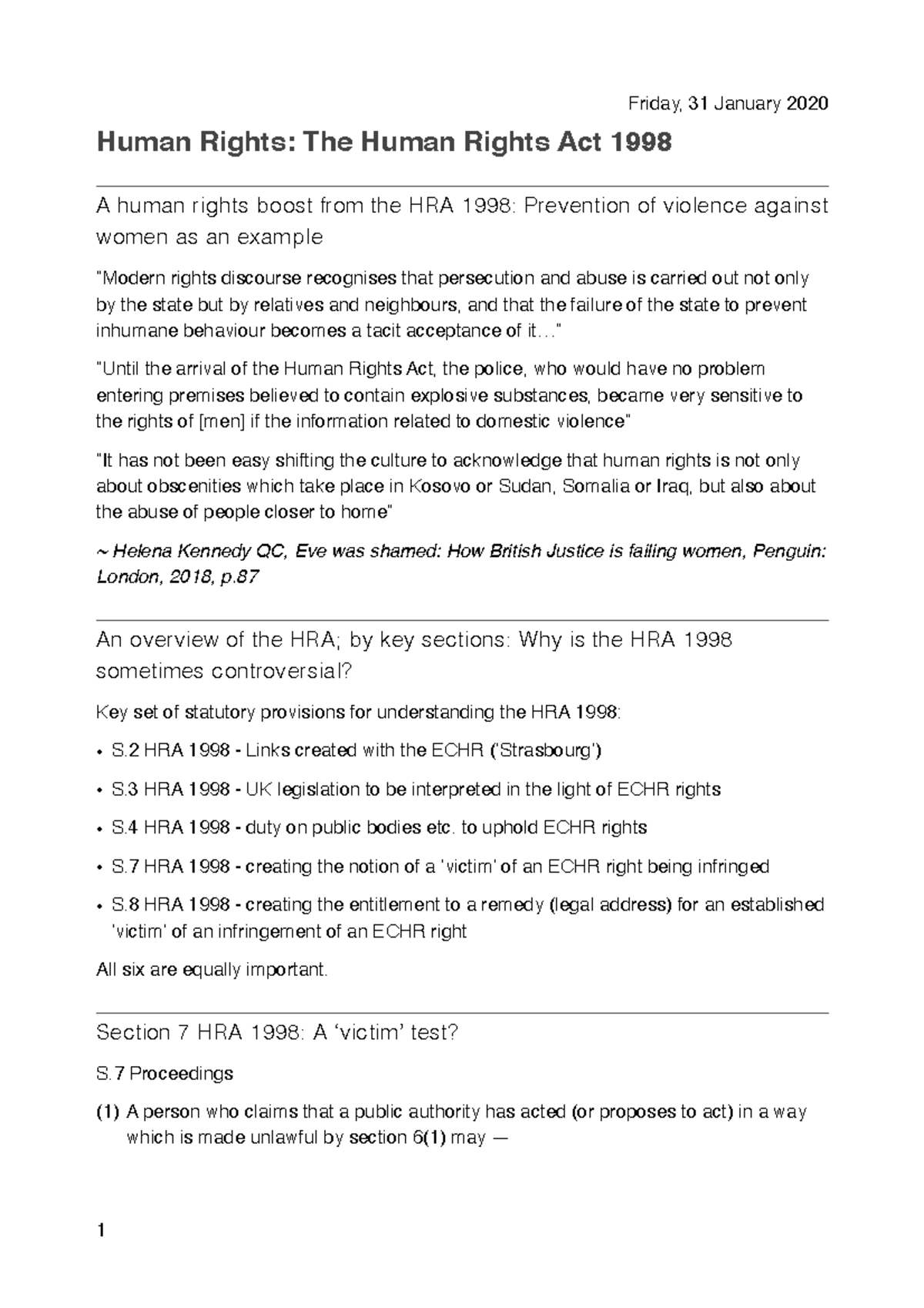 the-human-rights-act-1998-friday-31-january-2020-human-rights-the