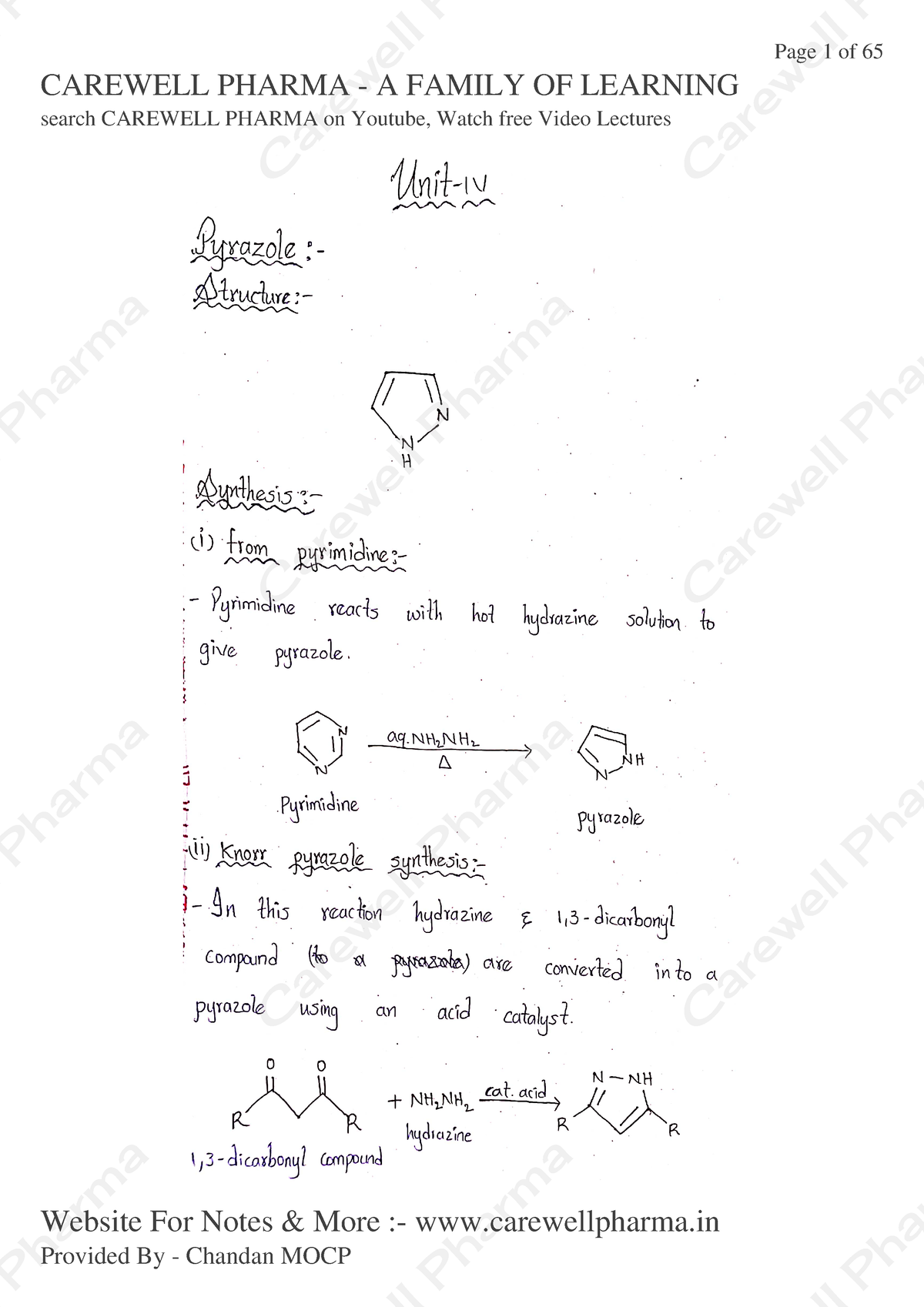 Unit 4, Pharmaceutical Organic Chemistry 3, B Pharmacy 4th Sem ...