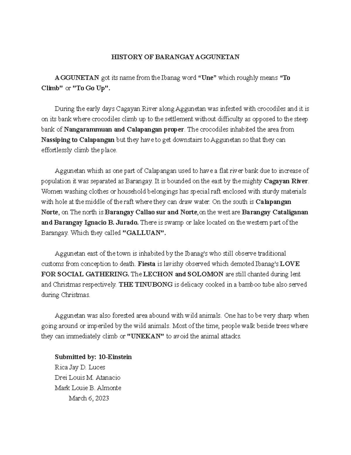 History OF Barangay HISTORY OF BARANGAY