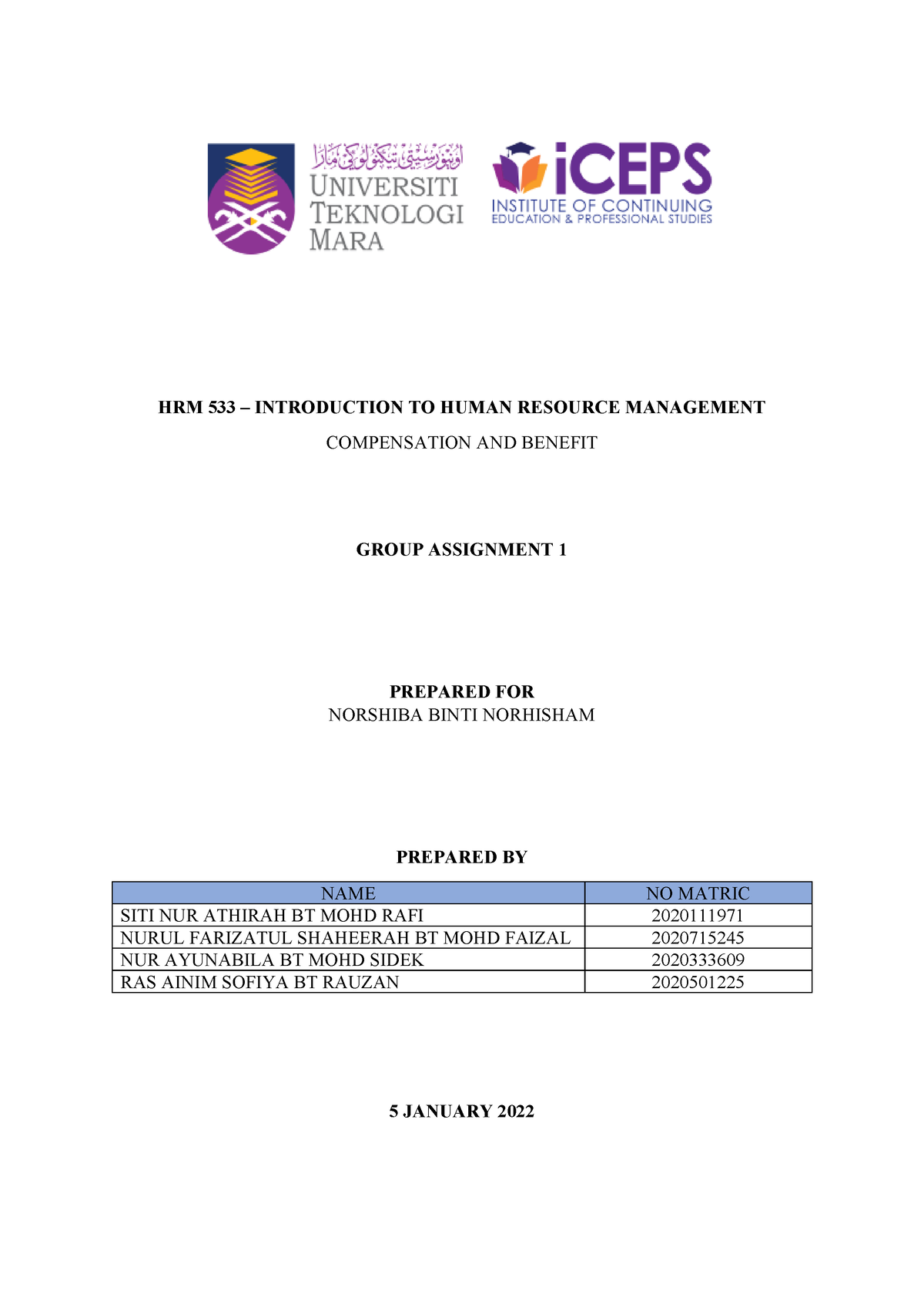 hrm533 group assignment 2