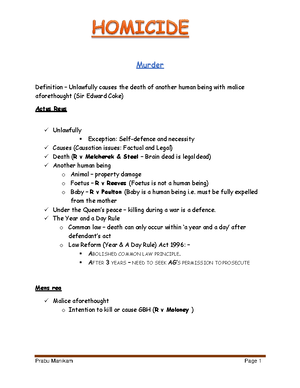 Defenses Chart - 1 Criminal Law - Defenses Characteristics LSC DR AM ...