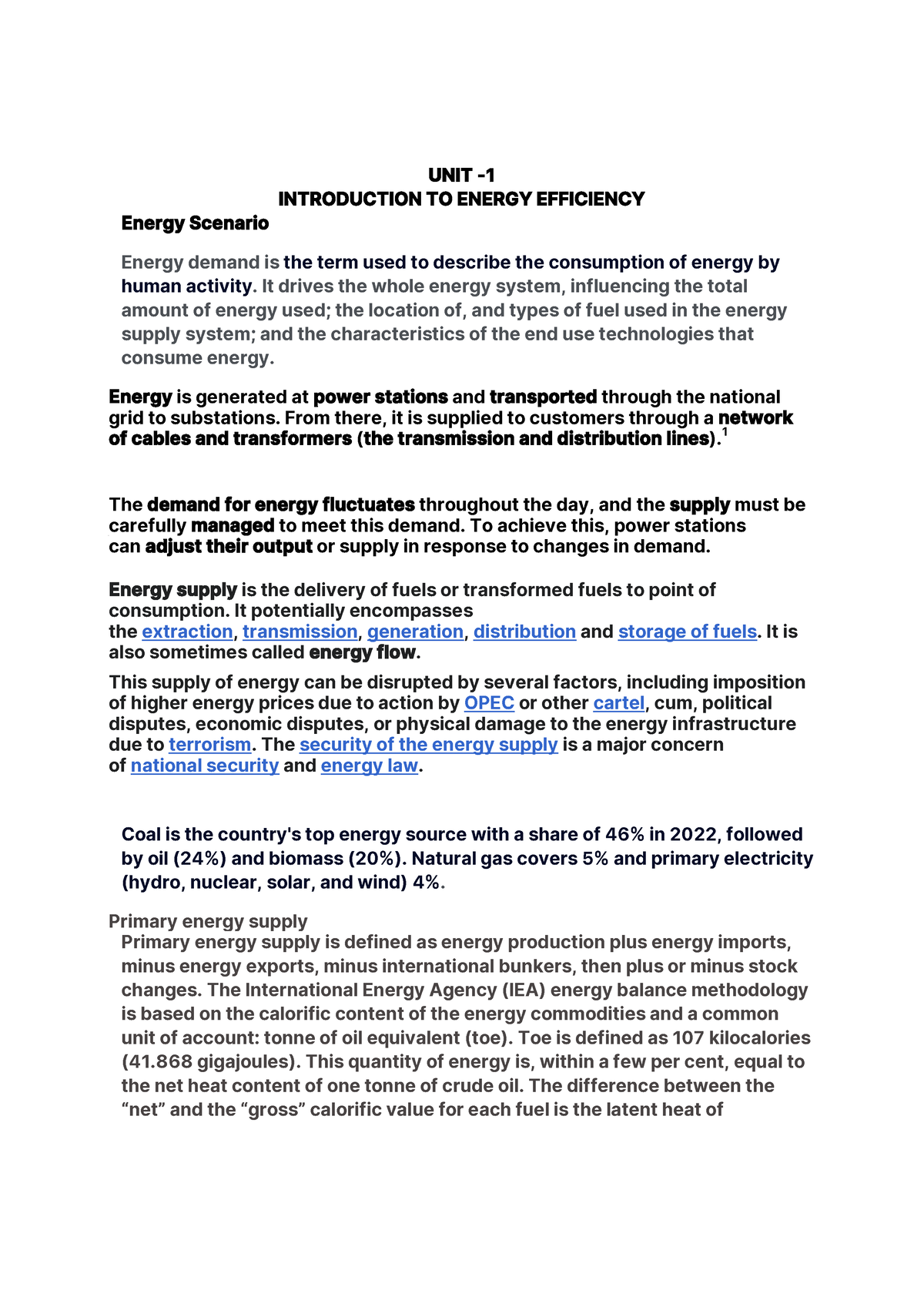 Energy Audit, Unit-1 - Summary Design & Analysis Of Algorithm - UNIT ...