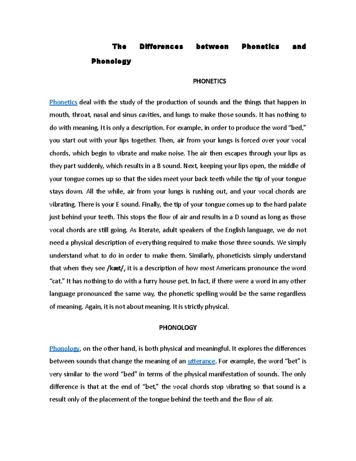 The Differences between Phonetics and Phonology - The Differences ...