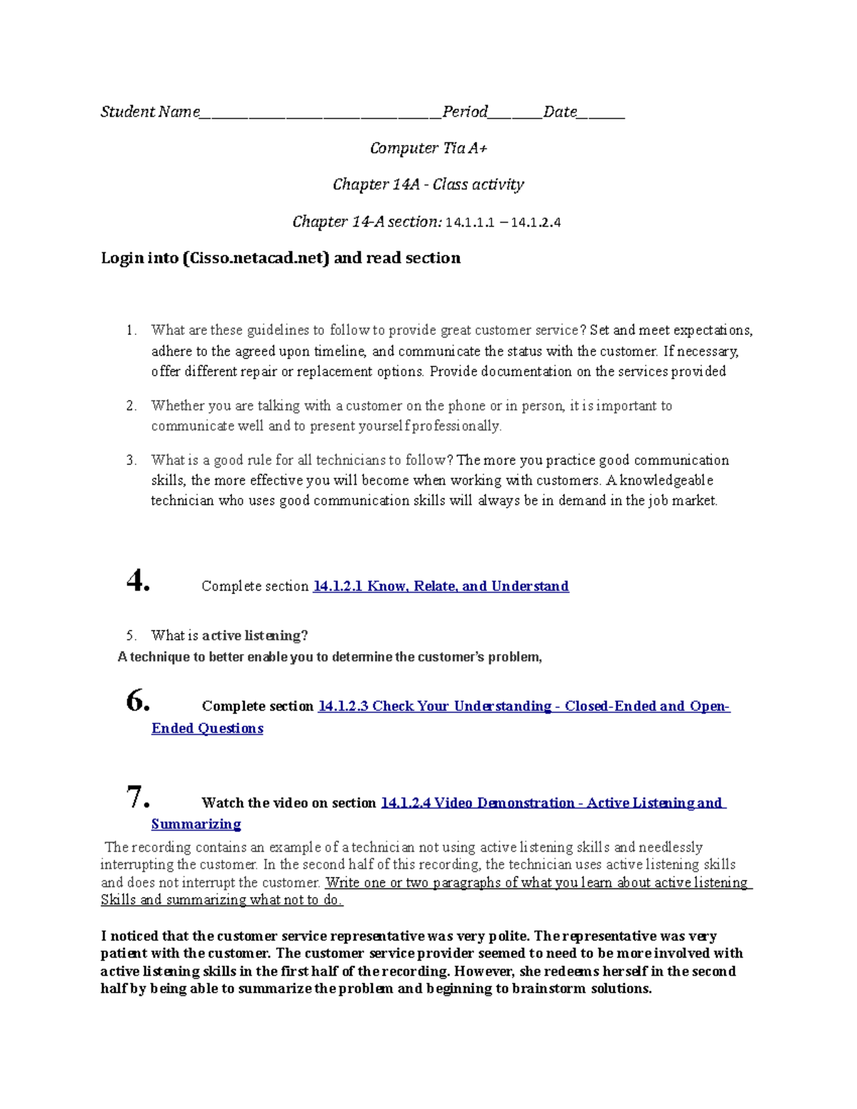 Chapter 14-A Section 14.1.1.1 – 14.1 - Student - Studocu