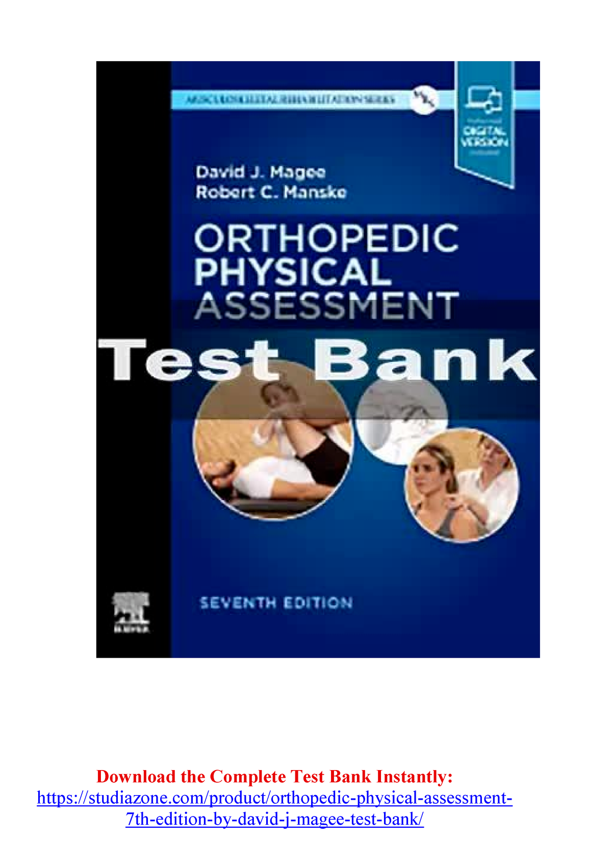 Orthopedic Physical Assessment, 7th Editionby David J. Magee Test Bank ...