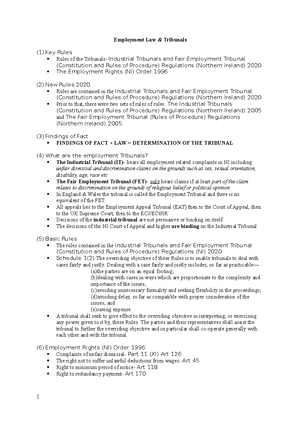 employment court regulations