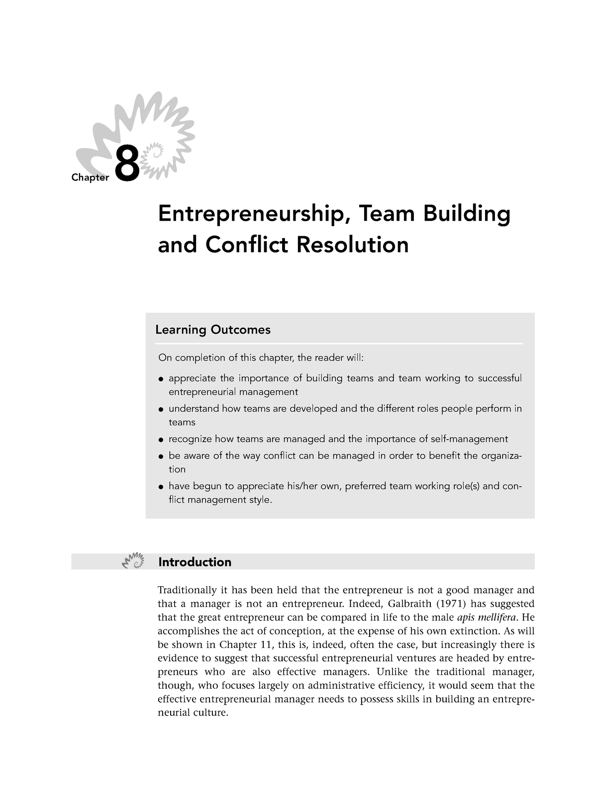 Entrepreneurship - Note - 7 Chapter 8 Entrepreneurship, Team Building ...