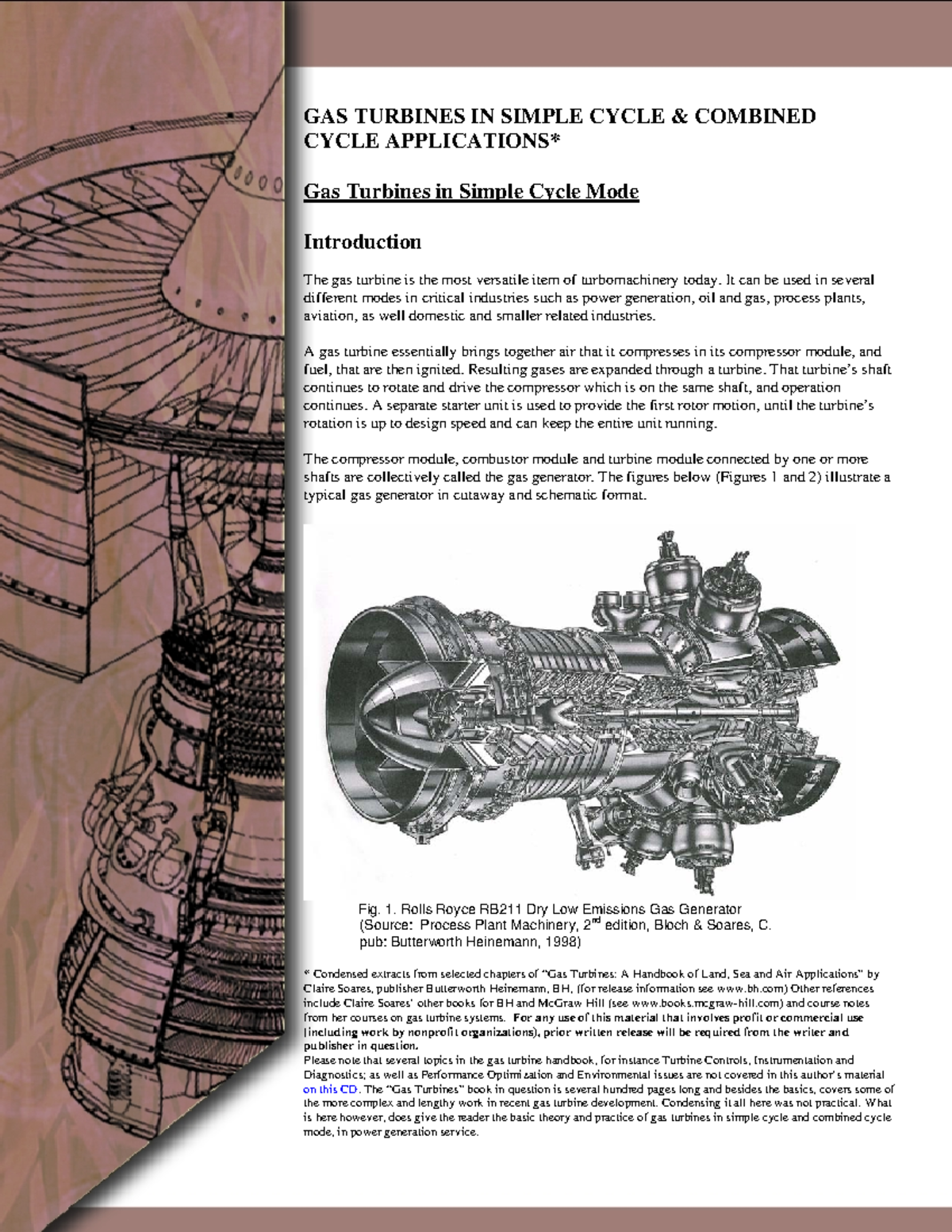 Gas Turbines In Simple Cycle Combined Cycle Applications - GAS TURBINES ...