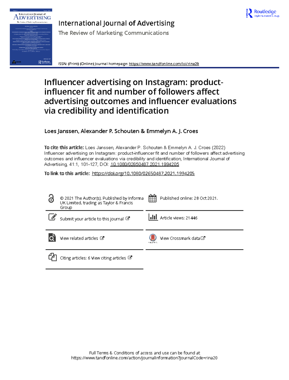 Influencer advertising on Instagram product influencer fit and number ...