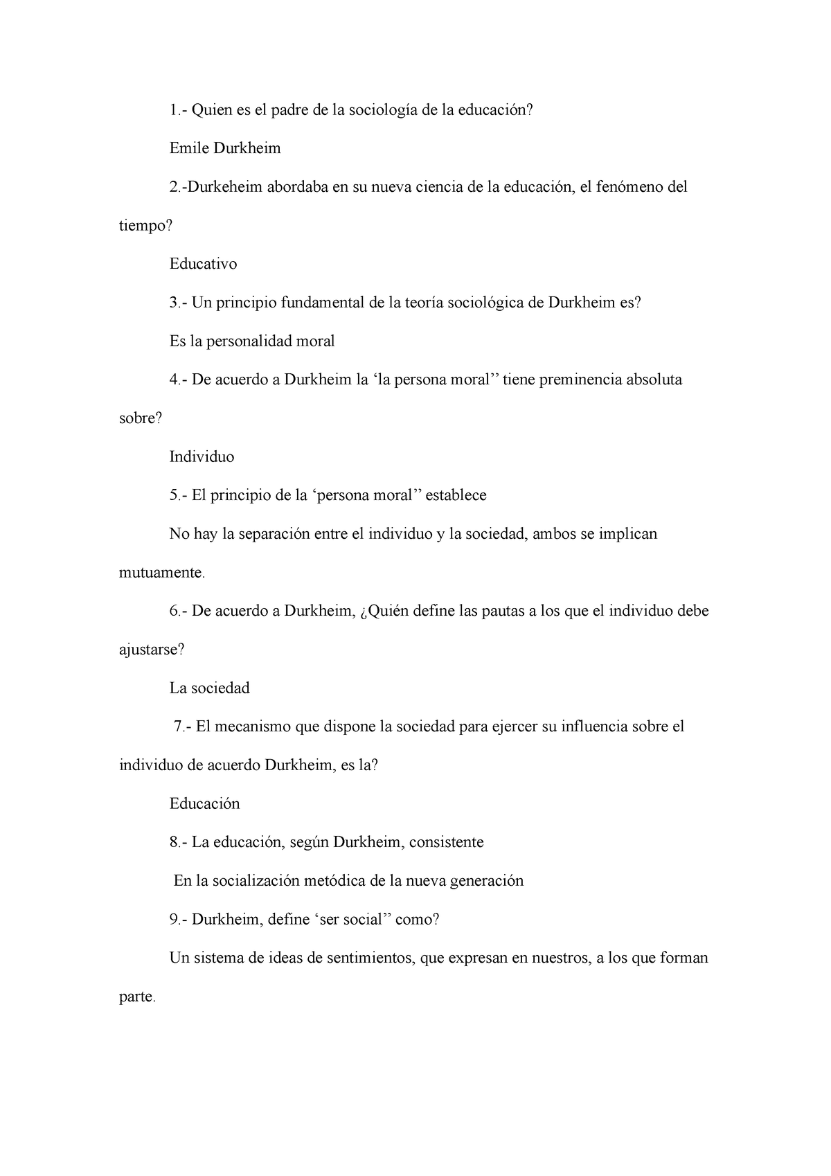 Sociologia actividad suplementaria  Quien es el padre de la sociología  de la educación? Emile - Studocu