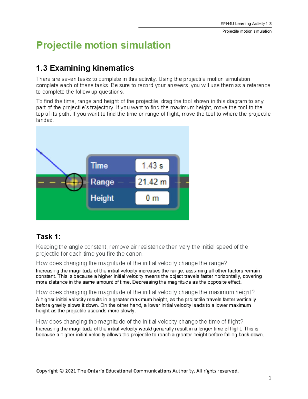 Physics projectile motion thingy - Projectile motion simulation ...