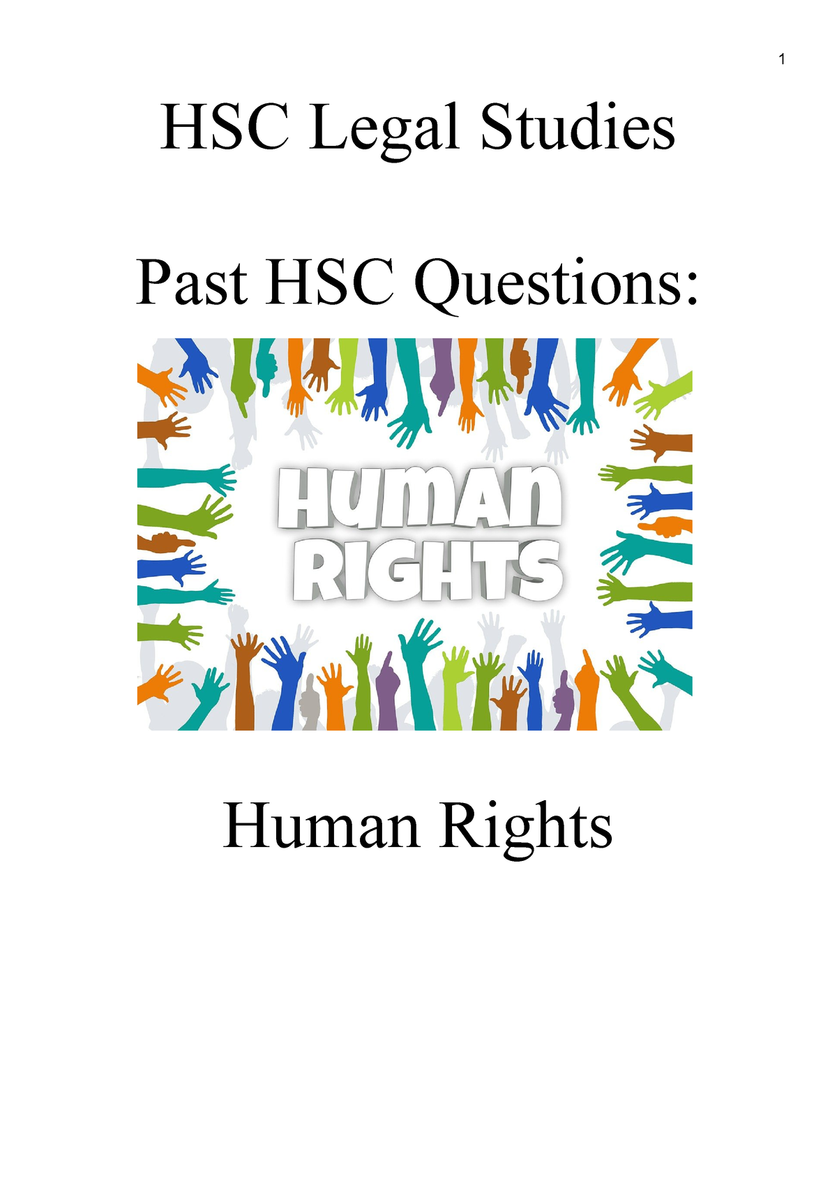 2. Human Rights Past Papers Booklet - HSC Legal Studies Past HSC ...