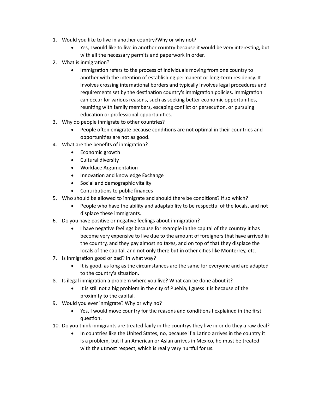 Activity 7 GC - Investigación - Would you like to live in another ...