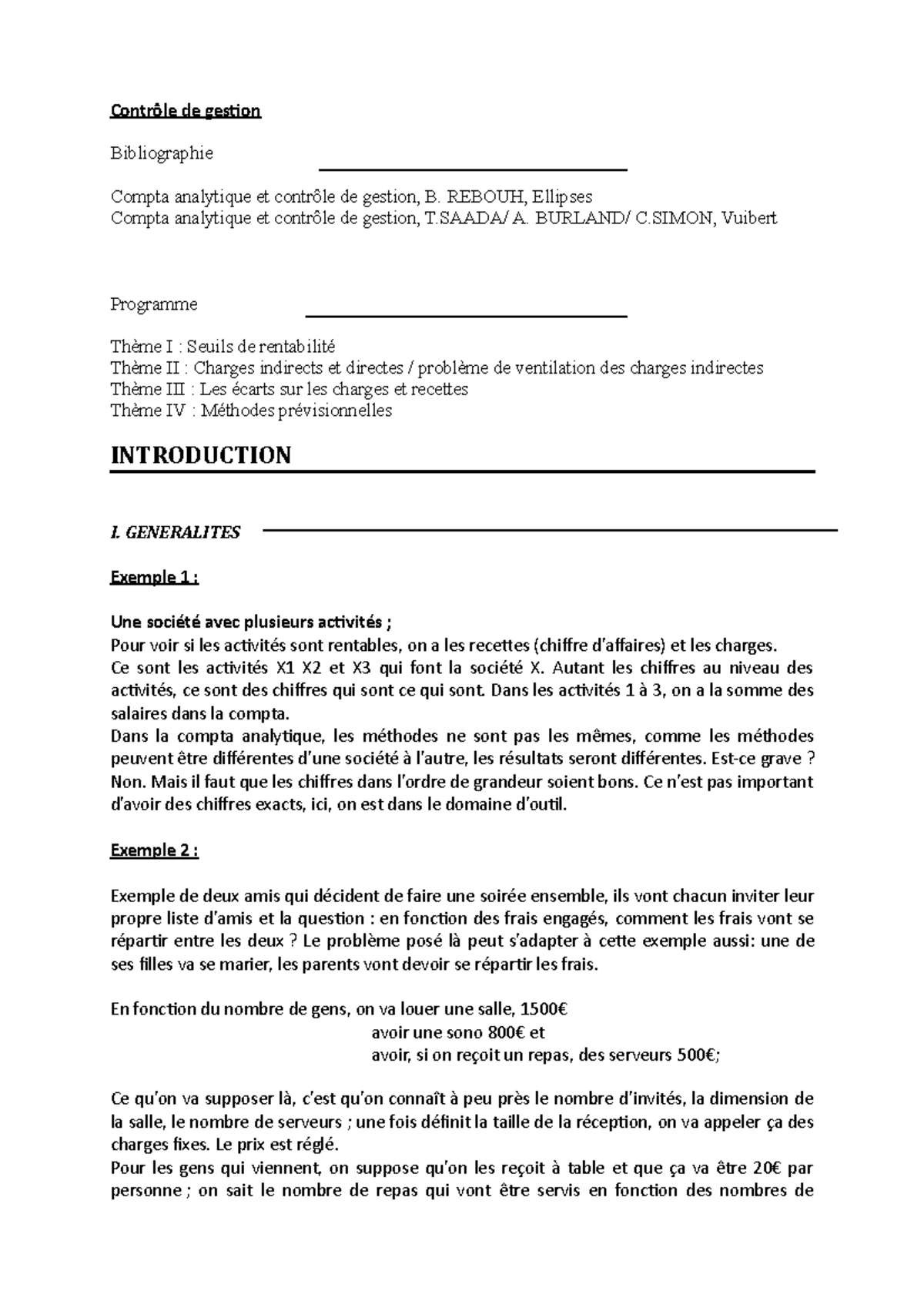 Controle De Gestion Controle De Gestion Bibliographie Compta Analytique Et Controle De Gestion B Studocu