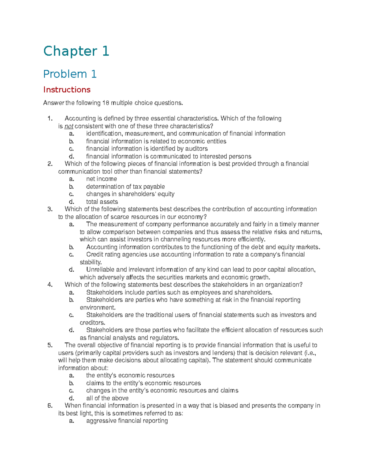 Intermediate Accounting Volume 1, 12th Edition - Chapter 1 Interactive ...