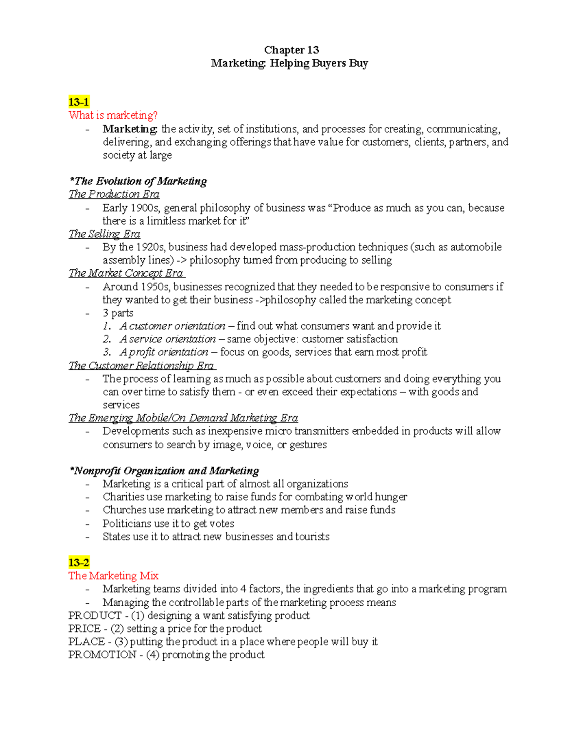 Chapter 13 - Understanding Business - Chapter 13 Marketing: Helping ...