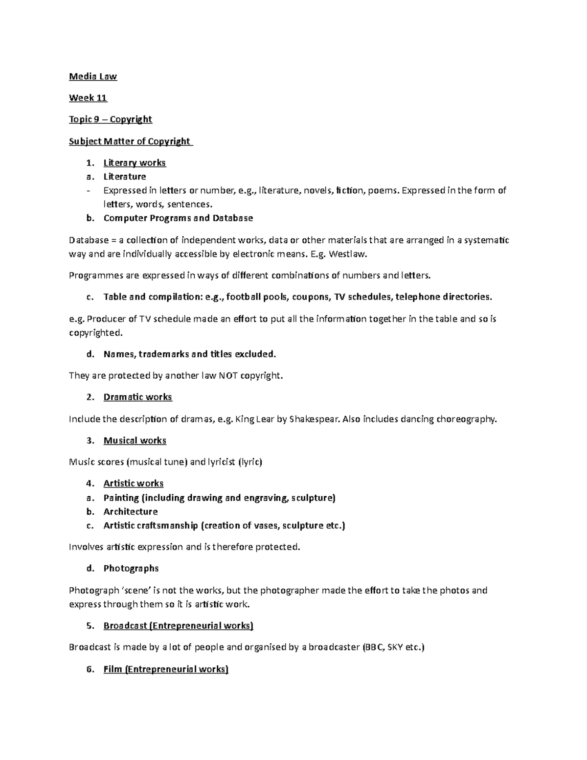 Topic 9 - PART 2 - Lecture notes 9.2 - Media Law Week 11 Topic 9 ...