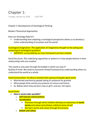 Lecture 3 The Sociological Theories.docx - Sociology Notes