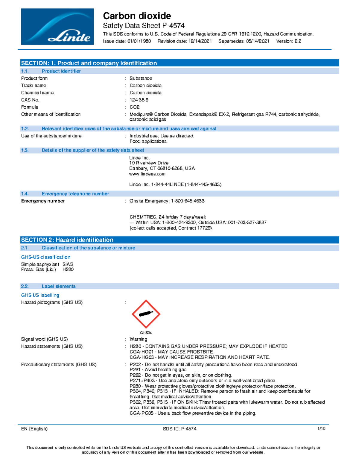 P-4574-SDS US-EN-2.2 - data - Safety Data Sheet P- 4574 This SDS ...