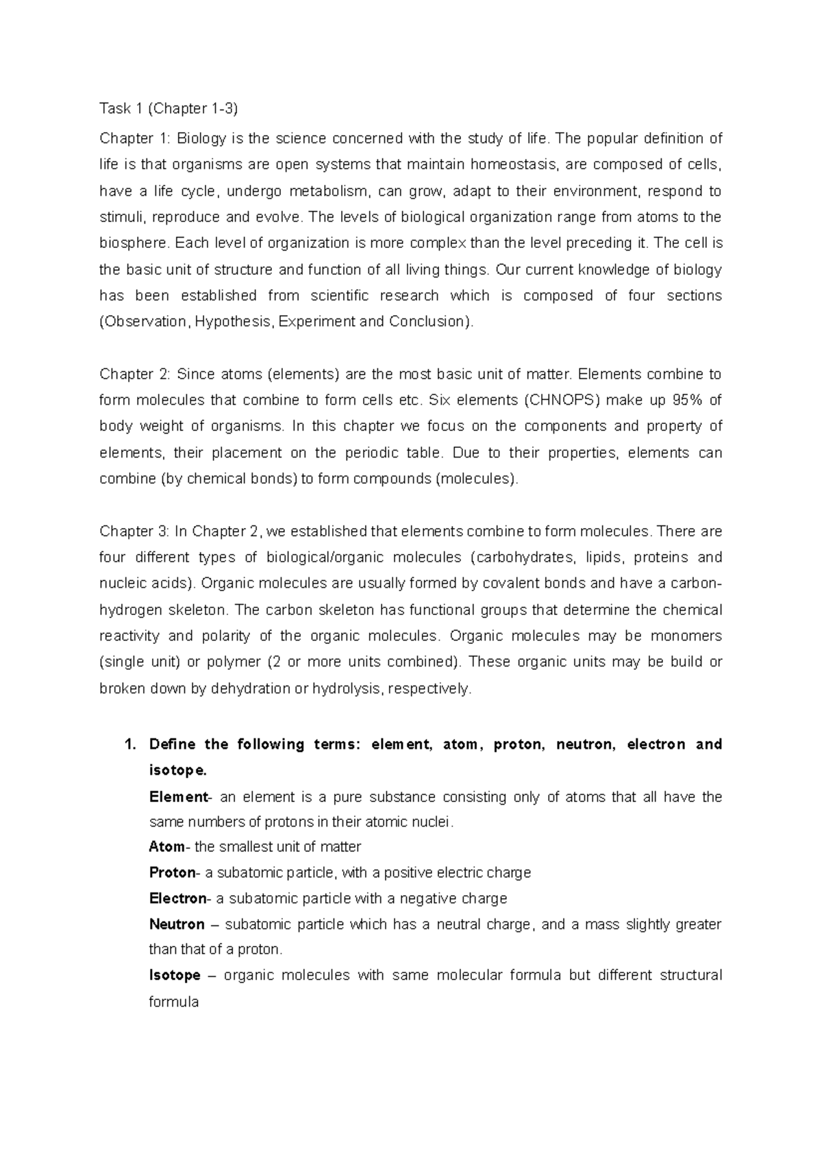 Week 1 2021 JWT 315 Task - task 1 - Task 1 (Chapter 1-3) Chapter 1 ...