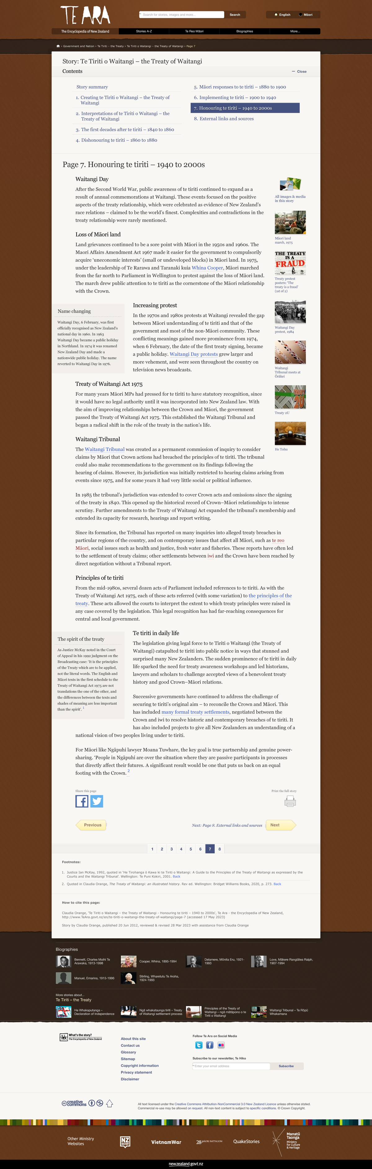 Honouring te tiriti – 1940 to 2000 s – Te Ara Encyclopedia of New ...