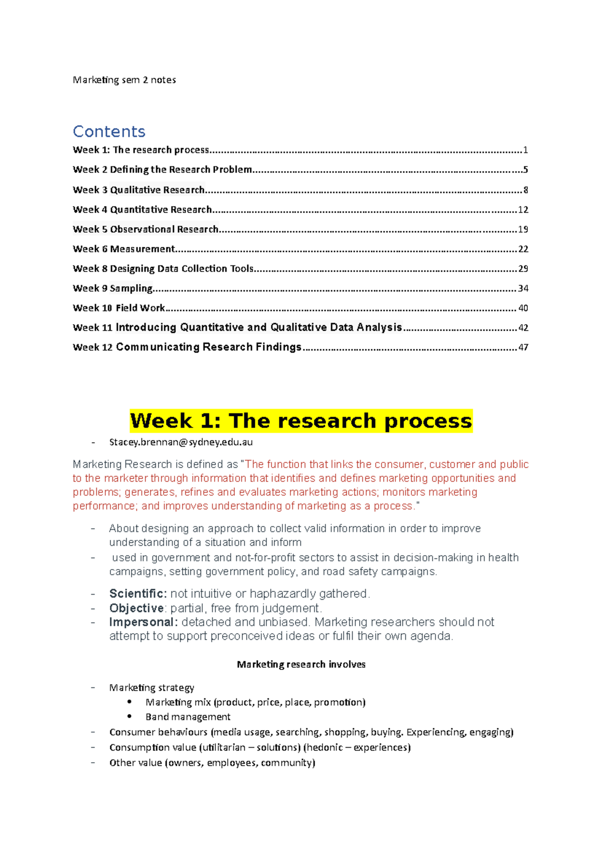 All Digital Marketing Notes - Marketing Sem 2 Notes Contents Week 1 ...