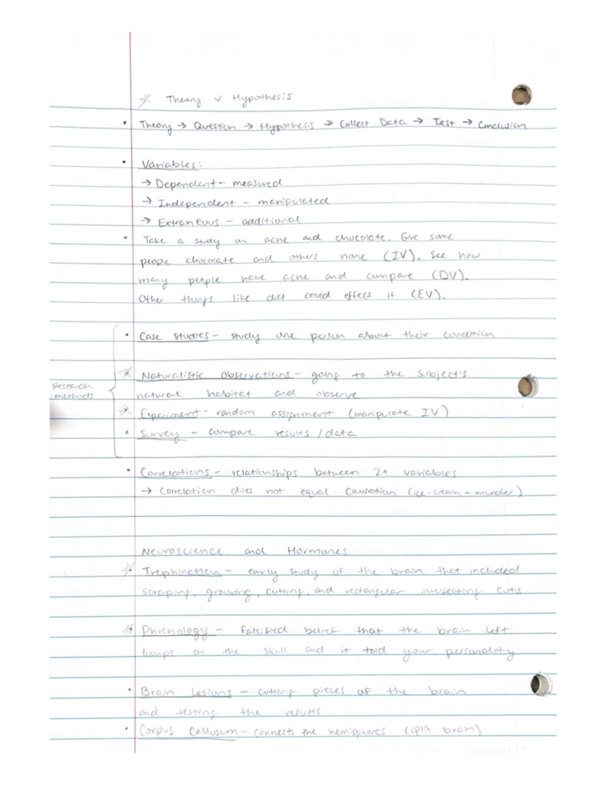 2 - Handwritten notes for psychology. The second part of Critical ...