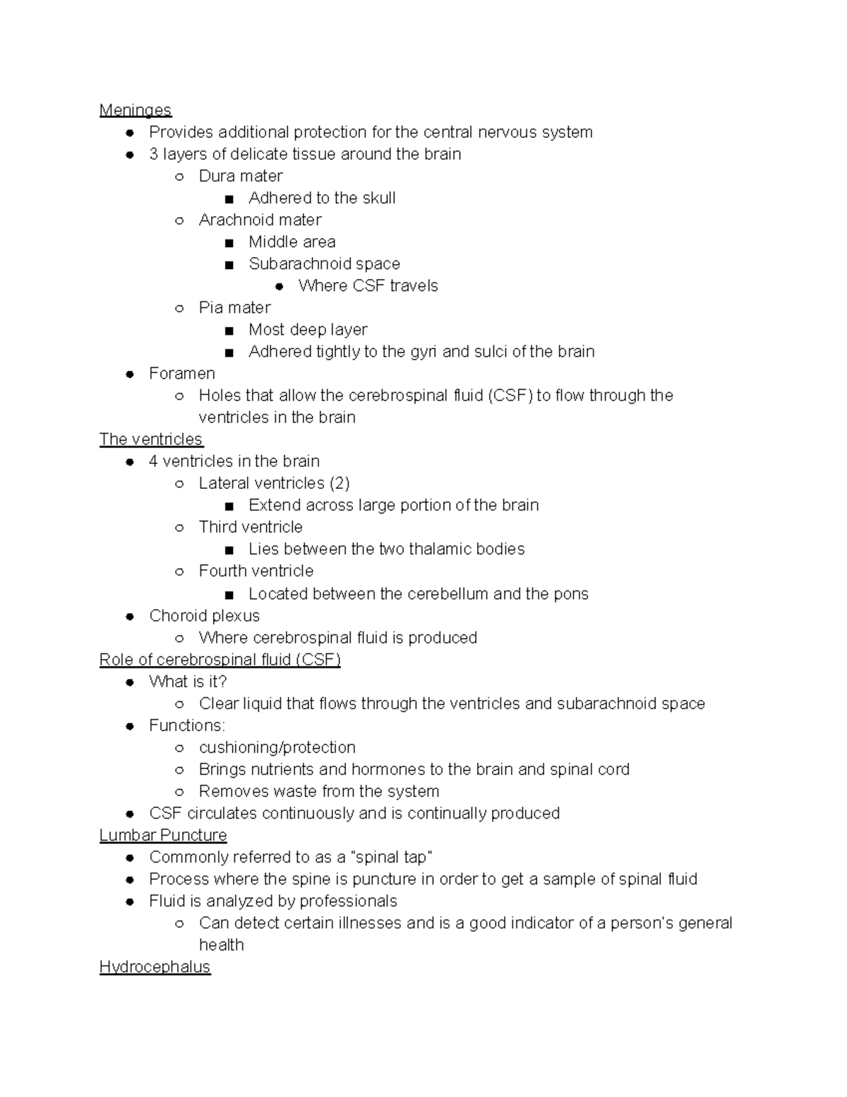 Ventricular system - ventricles and role of CSF in the brain - Meninges ...
