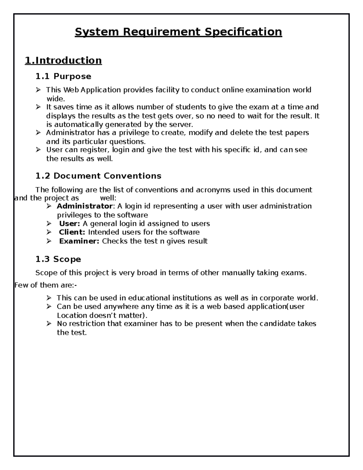 SRS For E Learning Management System - System Requirement Specification ...